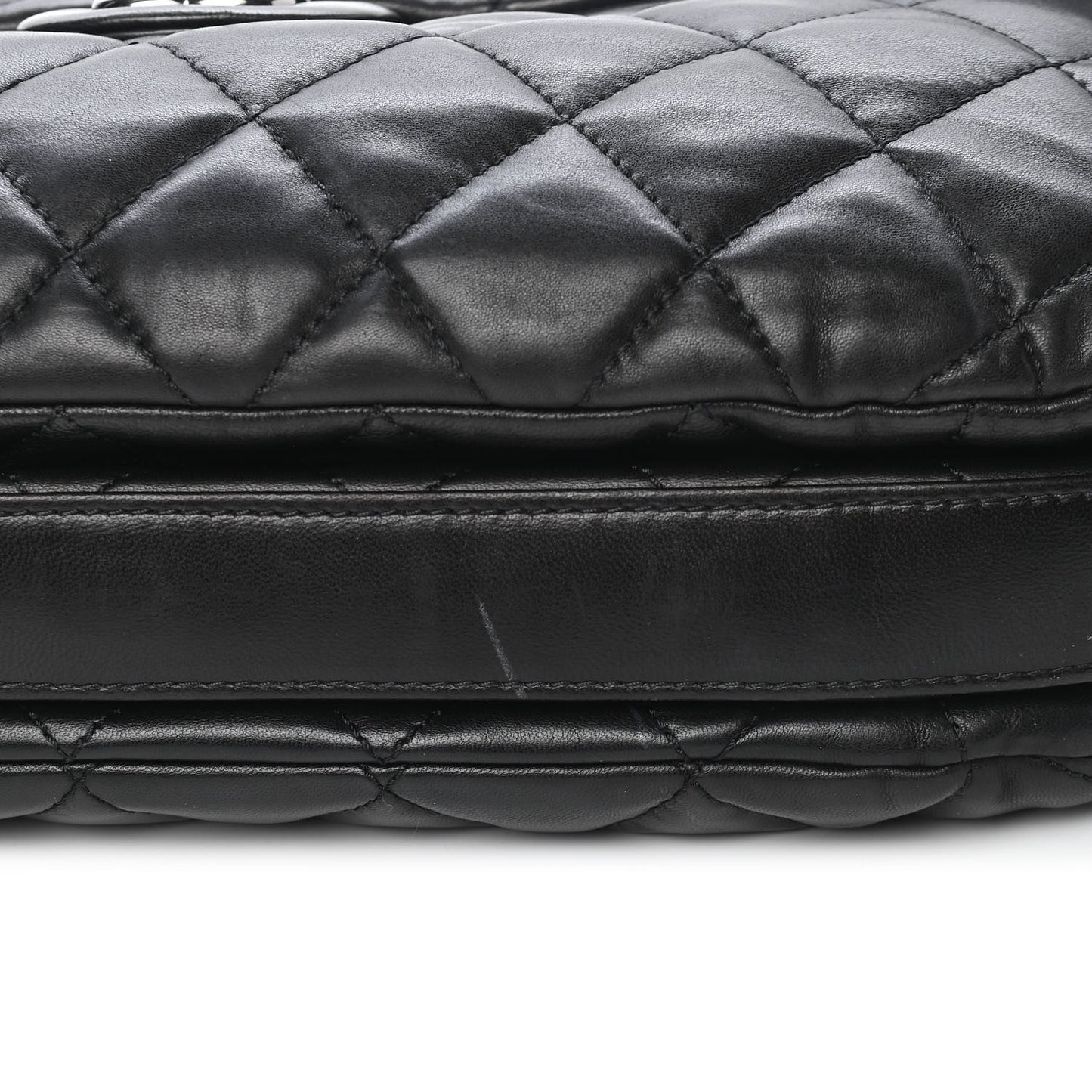 Lambskin Quilted Chanel 3 Maxi Flap Bag Black