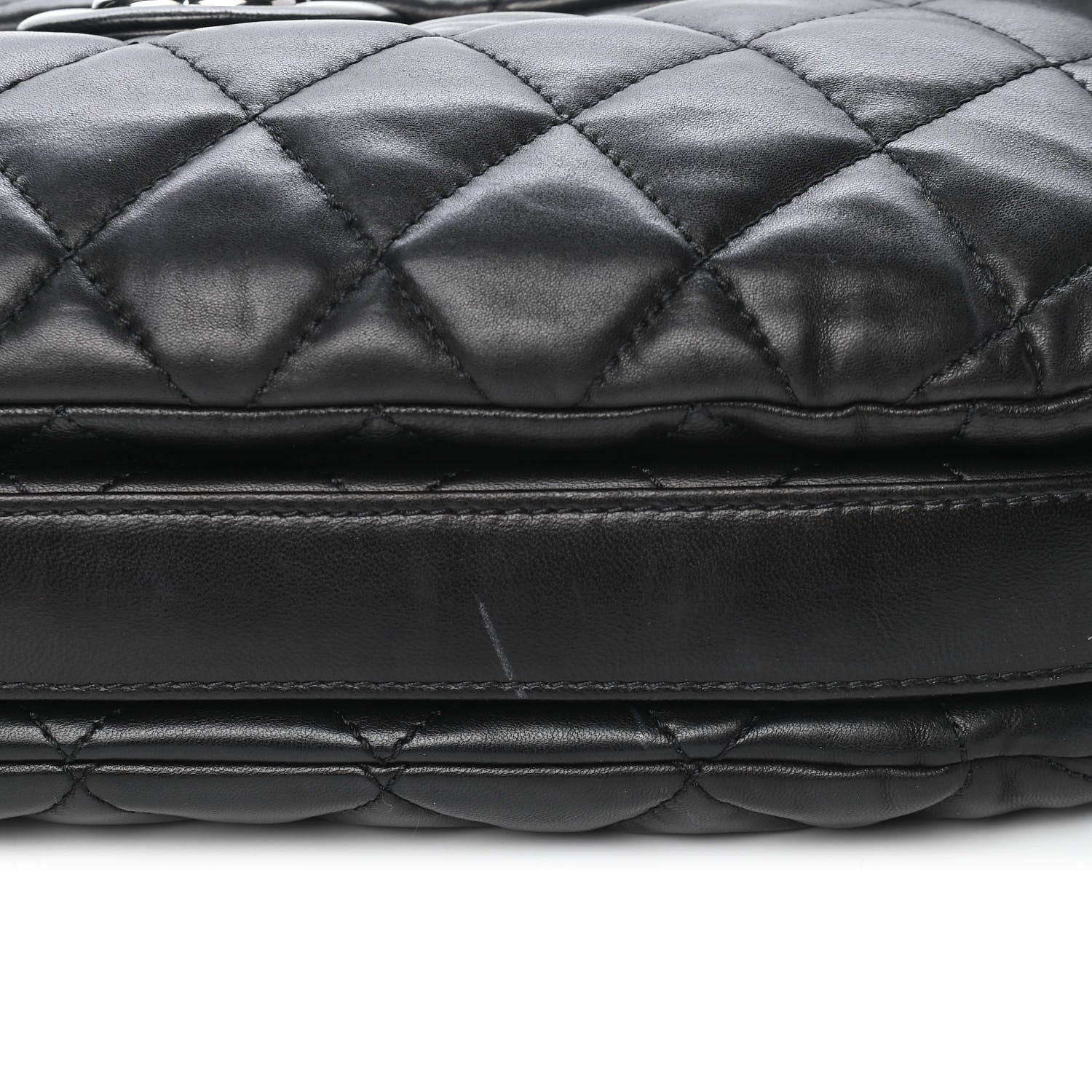 Chanel Lambskin Quilted Chanel 3 Maxi Flap Bag Black 10 of 10