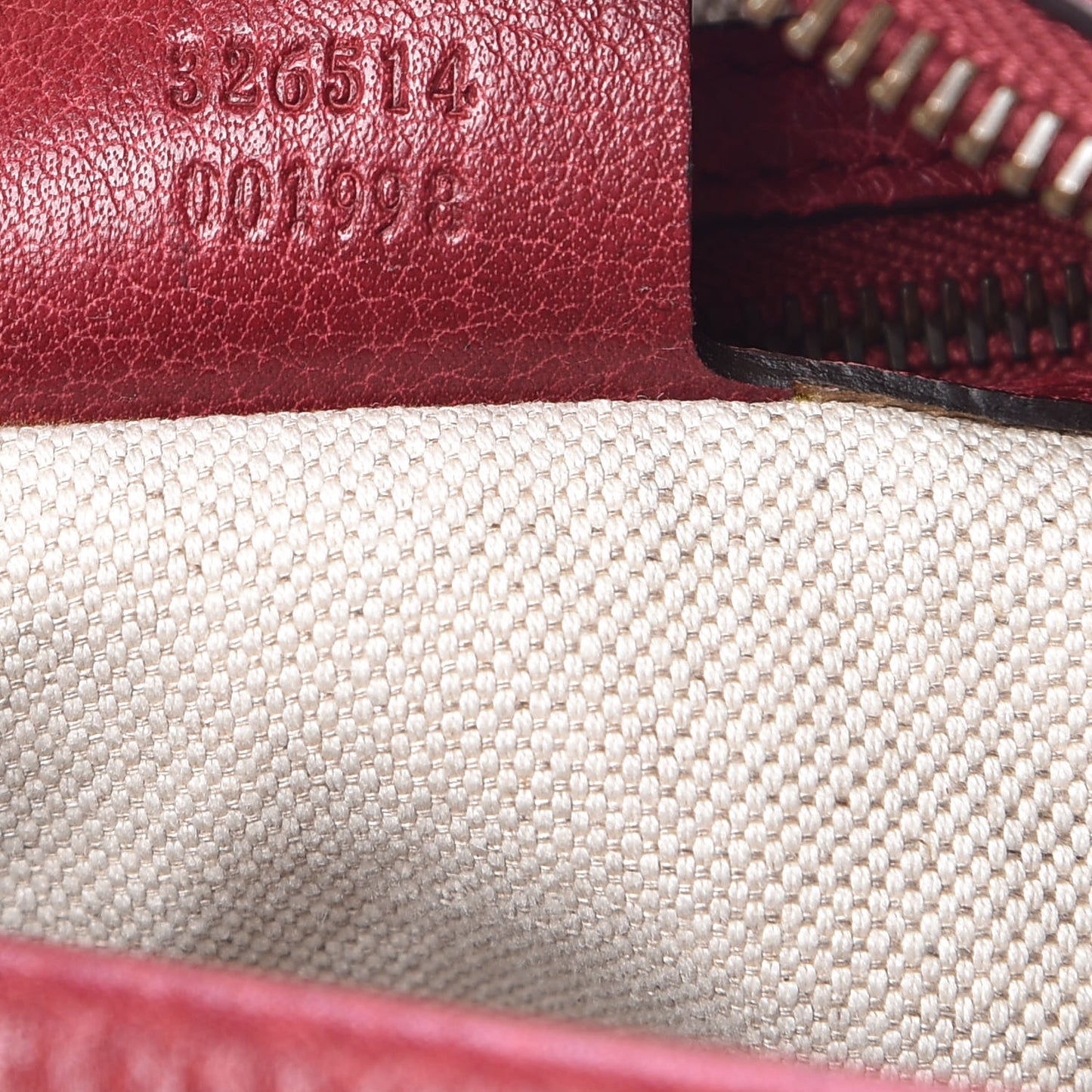 Pebbled Calfskin Small Miss GG Hobo Red