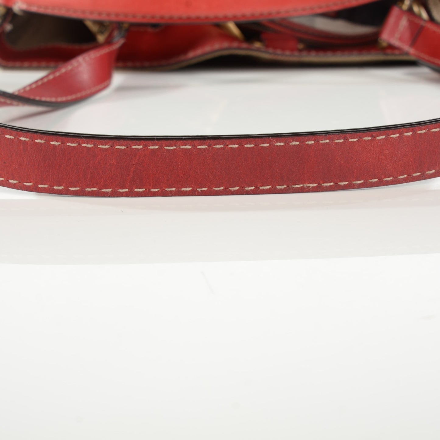 Canvas Mega Check Medium Ashby Hobo Cadmium Red