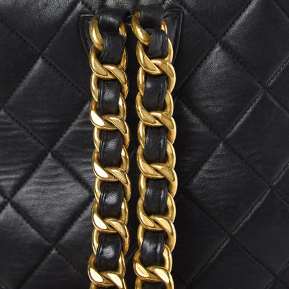Chanel Lambskin Quilted Drawstring Backpack Black 14 of 18