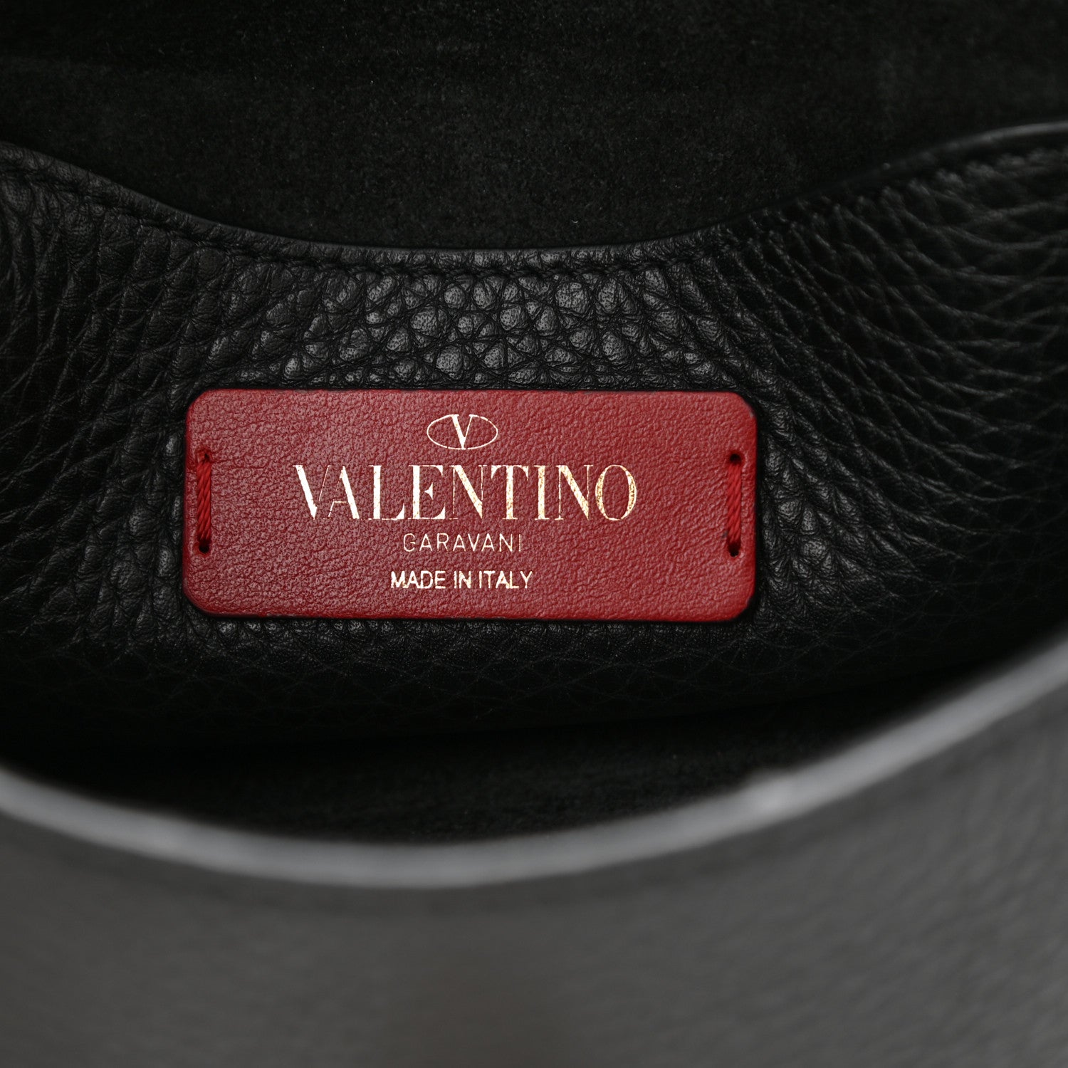 Valentino Garavani Pebbled Calfskin Mini Rockstud Crossbody Bag Black 6 of 11