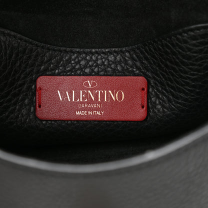 Valentino Garavani Pebbled Calfskin Mini Rockstud Crossbody Bag Black 6 of 11