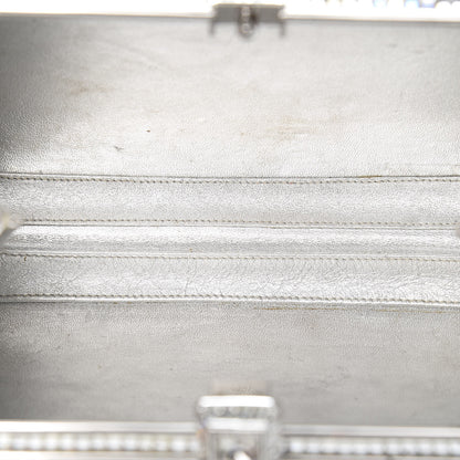 Judith Leiber Crystal Minaudiere Clutch Black Silver 6 of 11