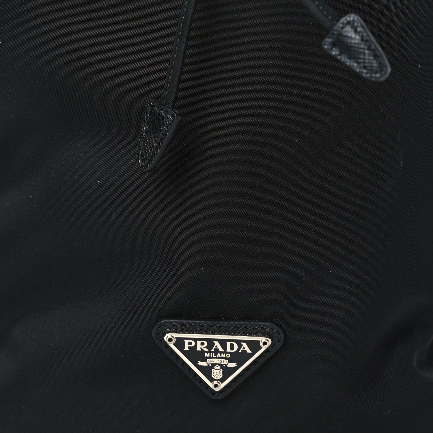 Prada Saffiano Tessuto Nylon Vela Bucket Wristlet Black 8 of 10