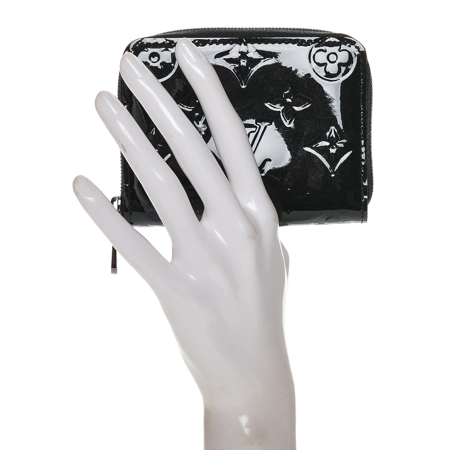 Vernis Zippy Coin Purse Wallet Noir Magnetique