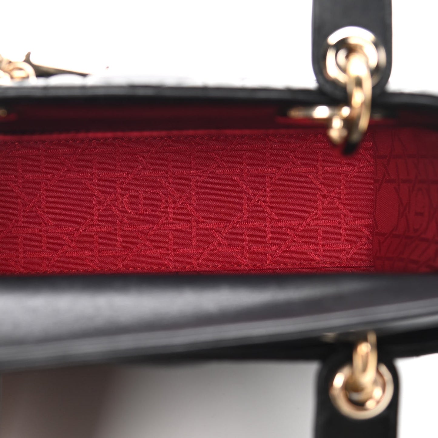 Lambskin Cannage Small Lucky Badges My Lady Dior Black