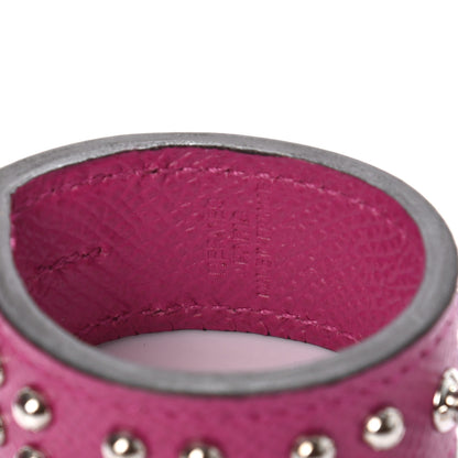 Hermes Epsom Collier de Chien Anneau Key Holder Rose Pourpre 3 of 4