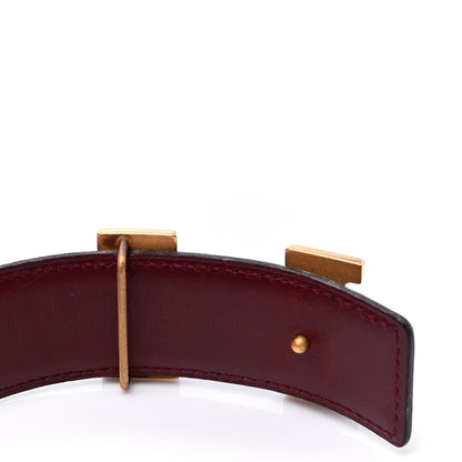 Hermes Box Chamonix 32mm H Belt 85 Bleu Marine Rouge H 4 of 5