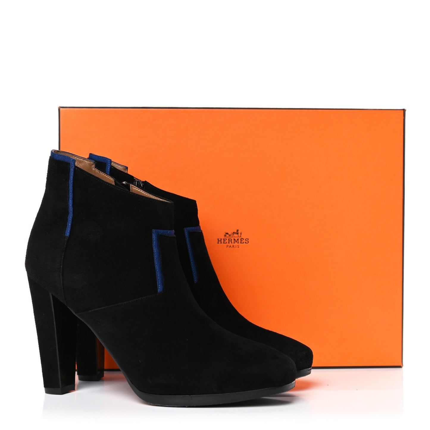 Suede Ankle Boots 38 Black Navy