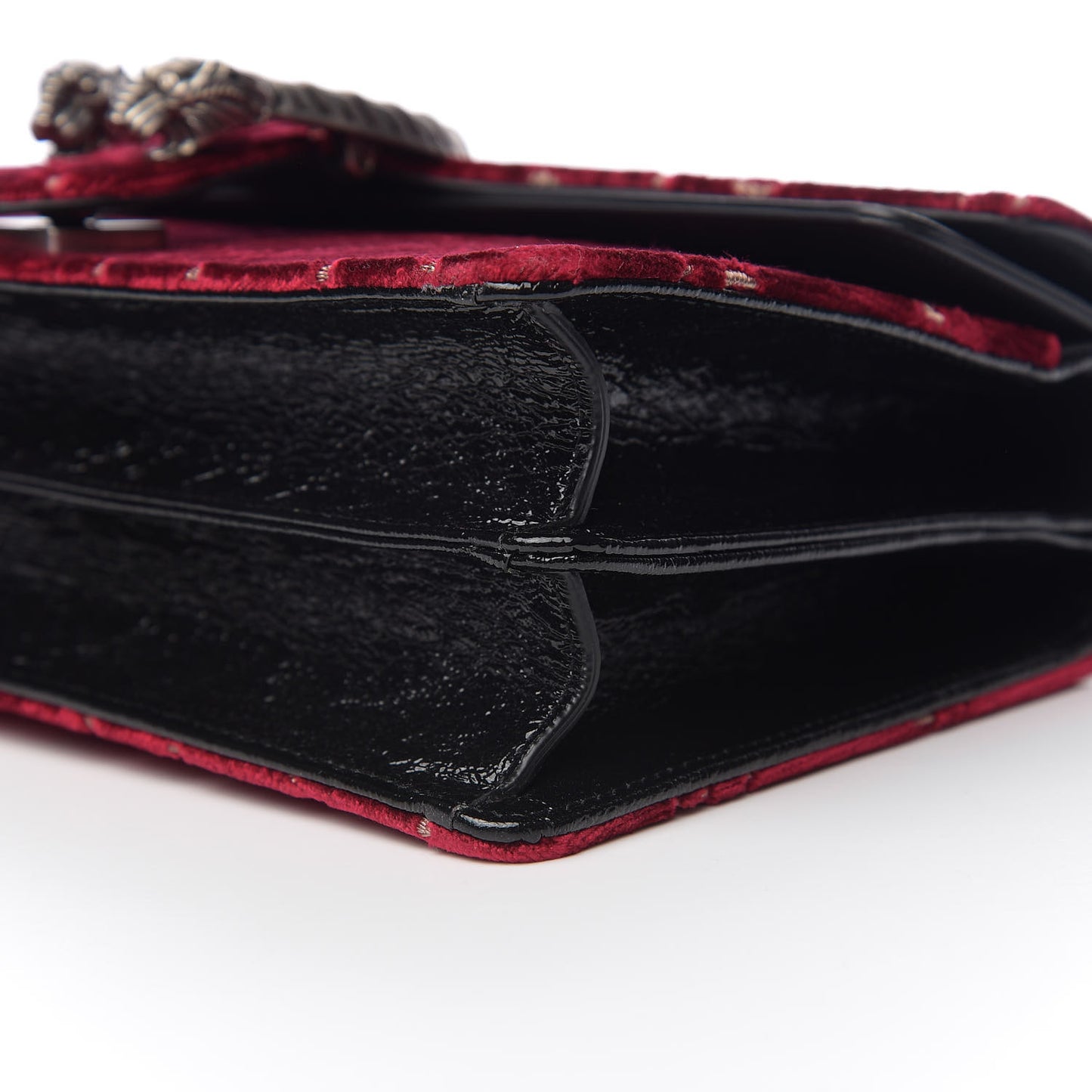 Velvet Skipper GG Monogram Small Dionysus Shoulder Bag Red Cipria Black