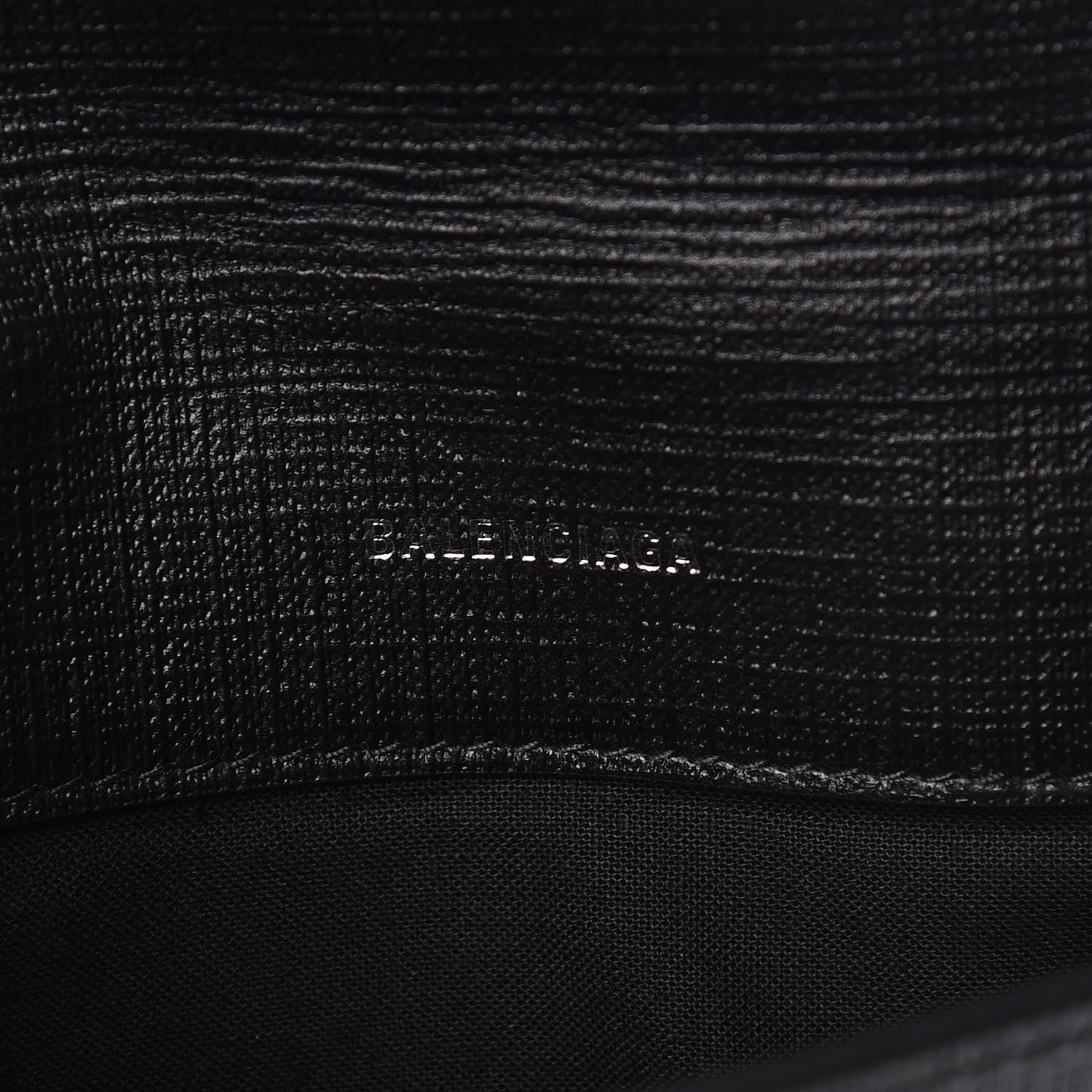 Balenciaga Squared Calfskin Logo Shopping Envelope Clutch Black 6 of 8