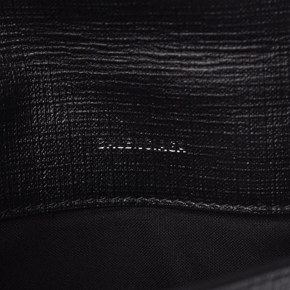 Balenciaga Squared Calfskin Logo Shopping Envelope Clutch Black 6 of 8