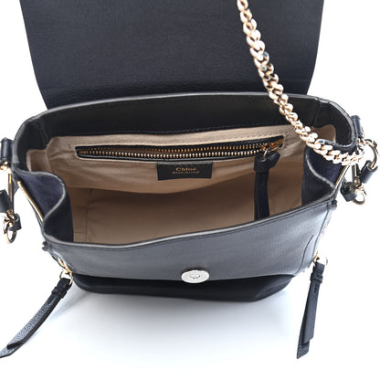 Chloe Suede Calfskin Small Faye Backpack Black 4 of 8