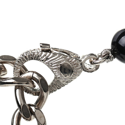 Chanel Bead Crystal CC Short Necklace Black 3 of 4