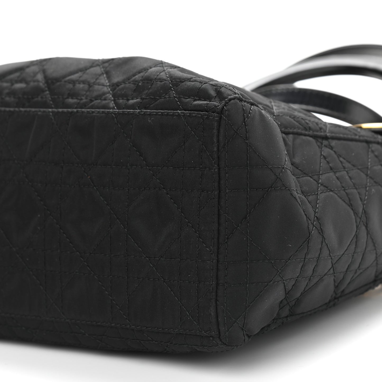 Nylon Cannage Mini Lady Dior Black