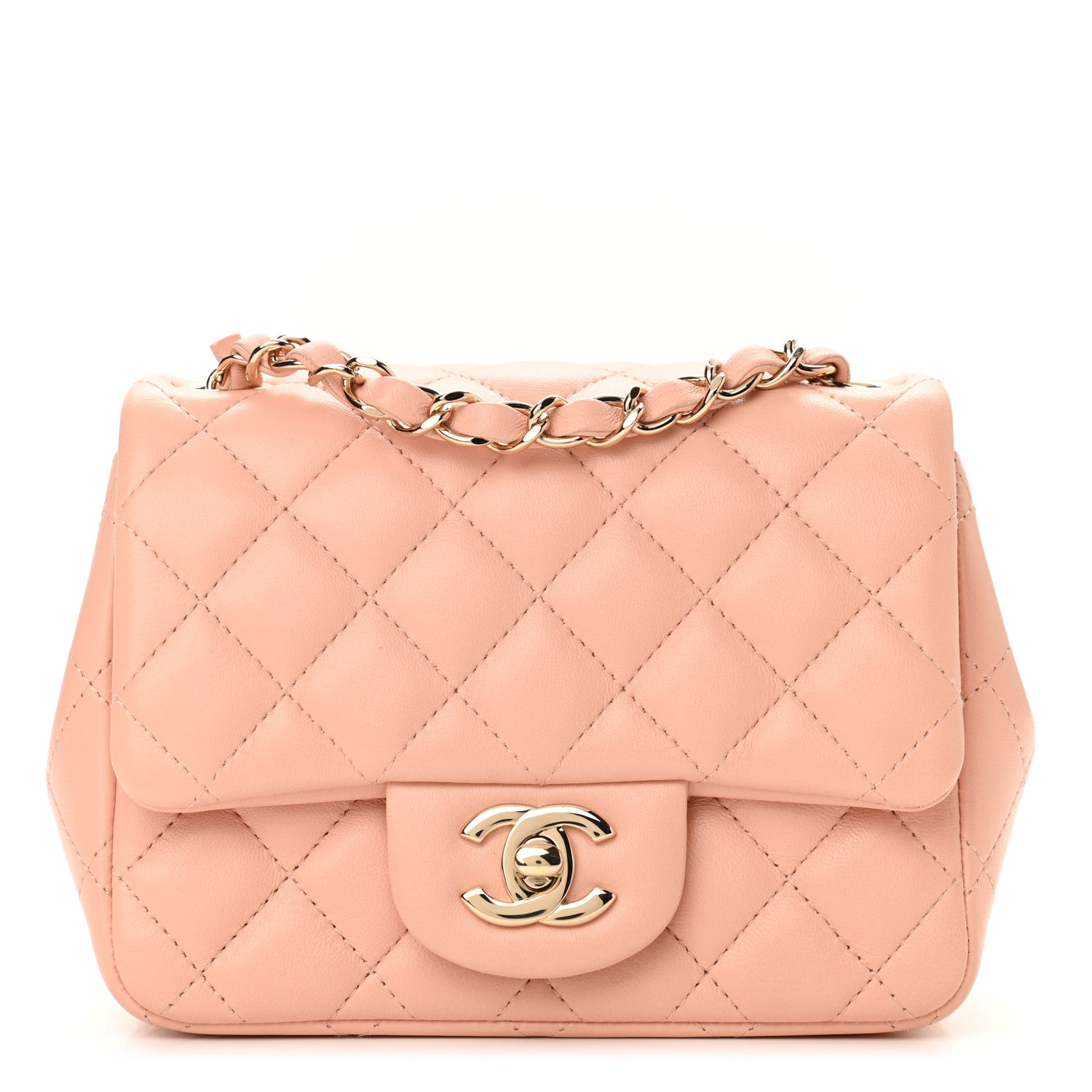 Chanel Lambskin Quilted Mini Square Flap Light Pink 1 of 10