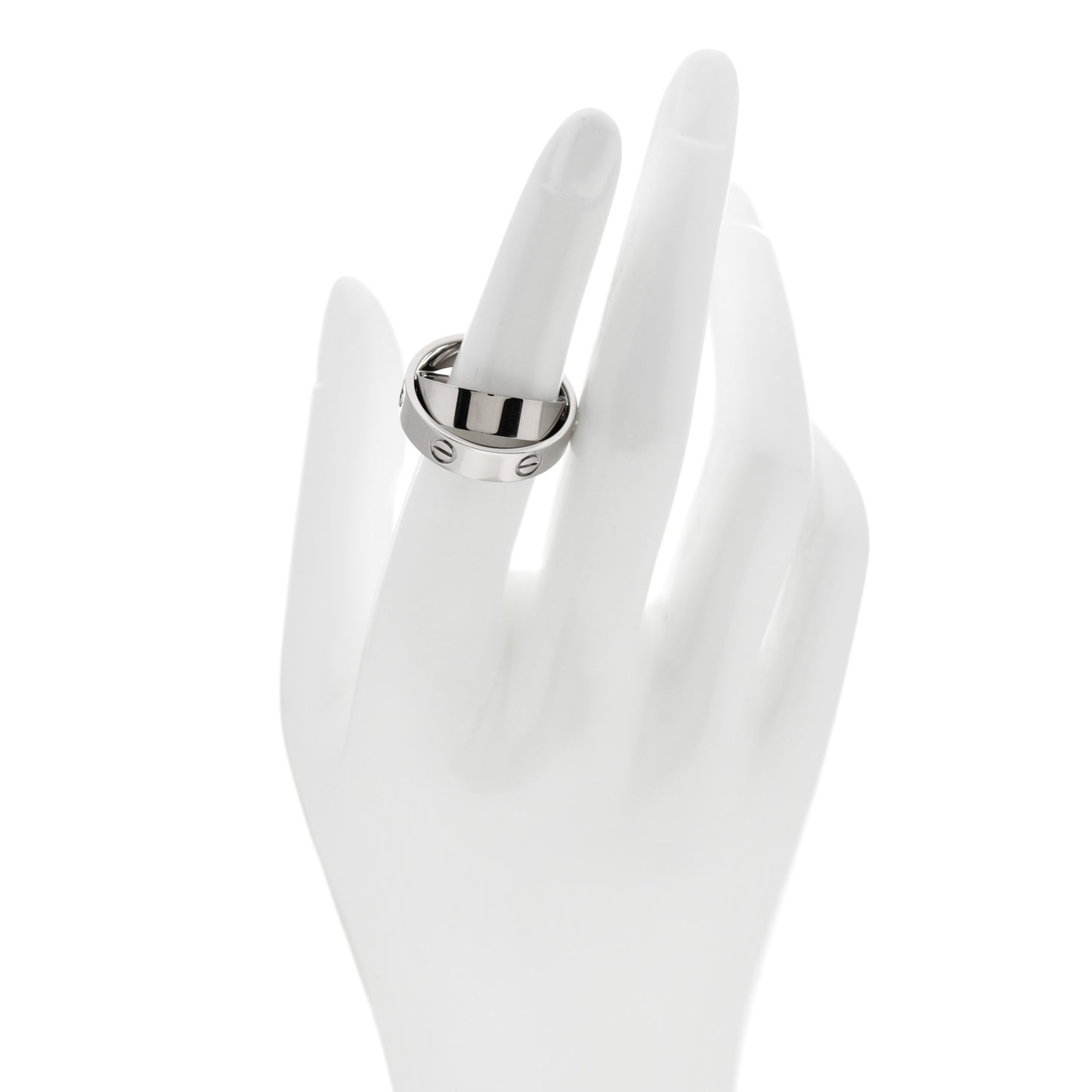 18K White Gold 5.5mm Astro LOVE Ring 57 8