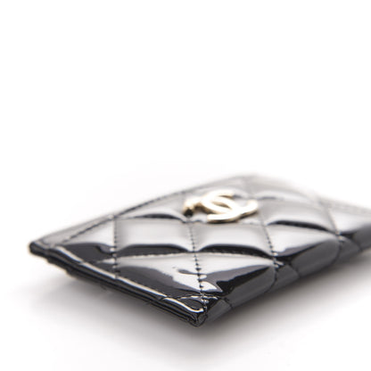 Chanel Patent Calfskin Quilted Card Holder Black 6 of 12
