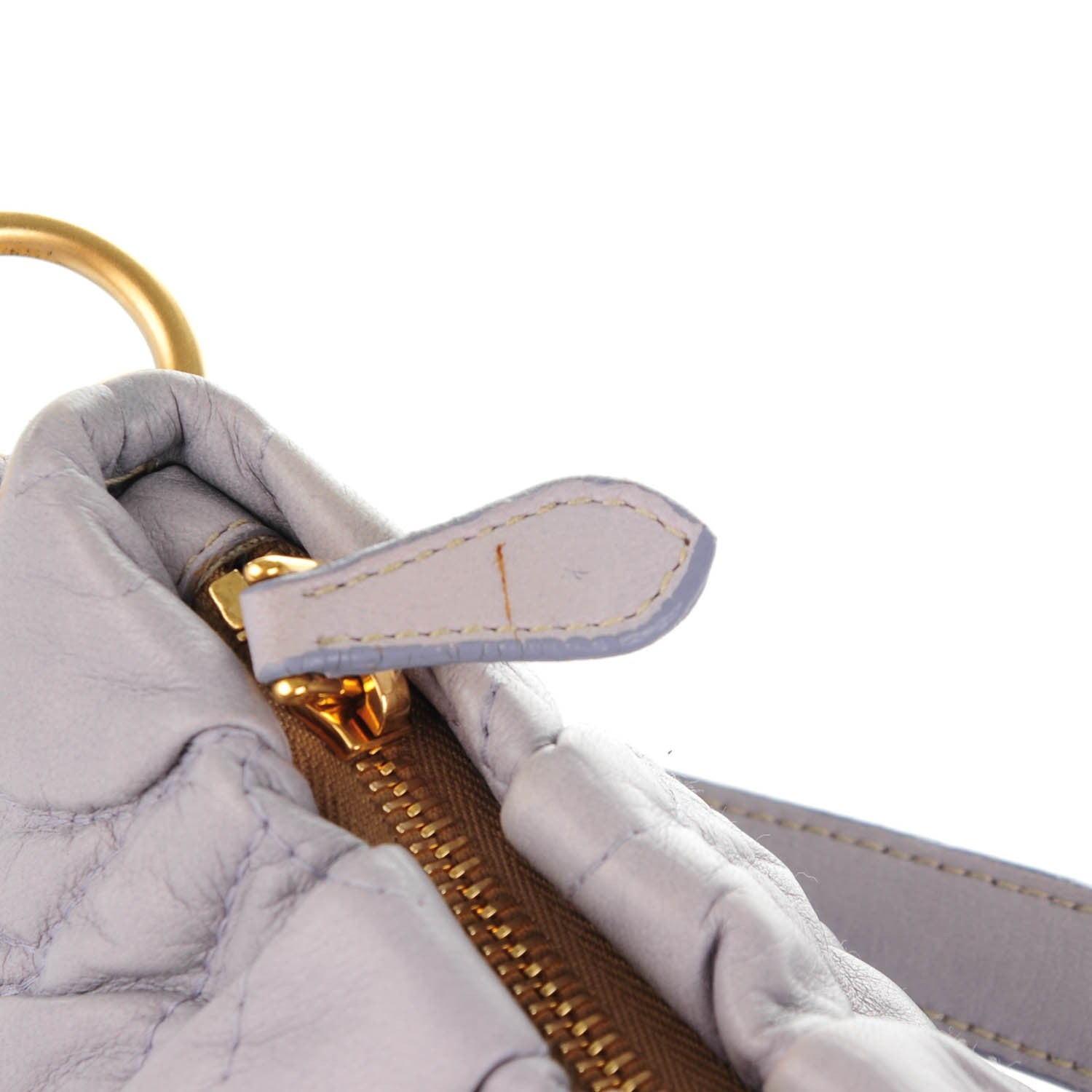 Prada Nappa Stitches Shoulder Bag Glicine 7 of 11
