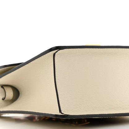 Gucci Textured Calfskin Bee Star Print Mini Sylvie Top Handle Bag Mystic White 9 of 14