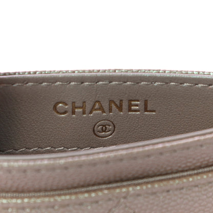 Chanel Iridescent Caviar Quilted Card Holder Beige 6 of 12