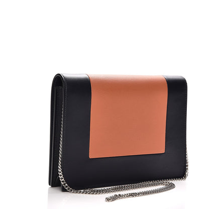 Celine Smooth Lambskin Frame Evening Chain Clutch Terracotta 3 of 8