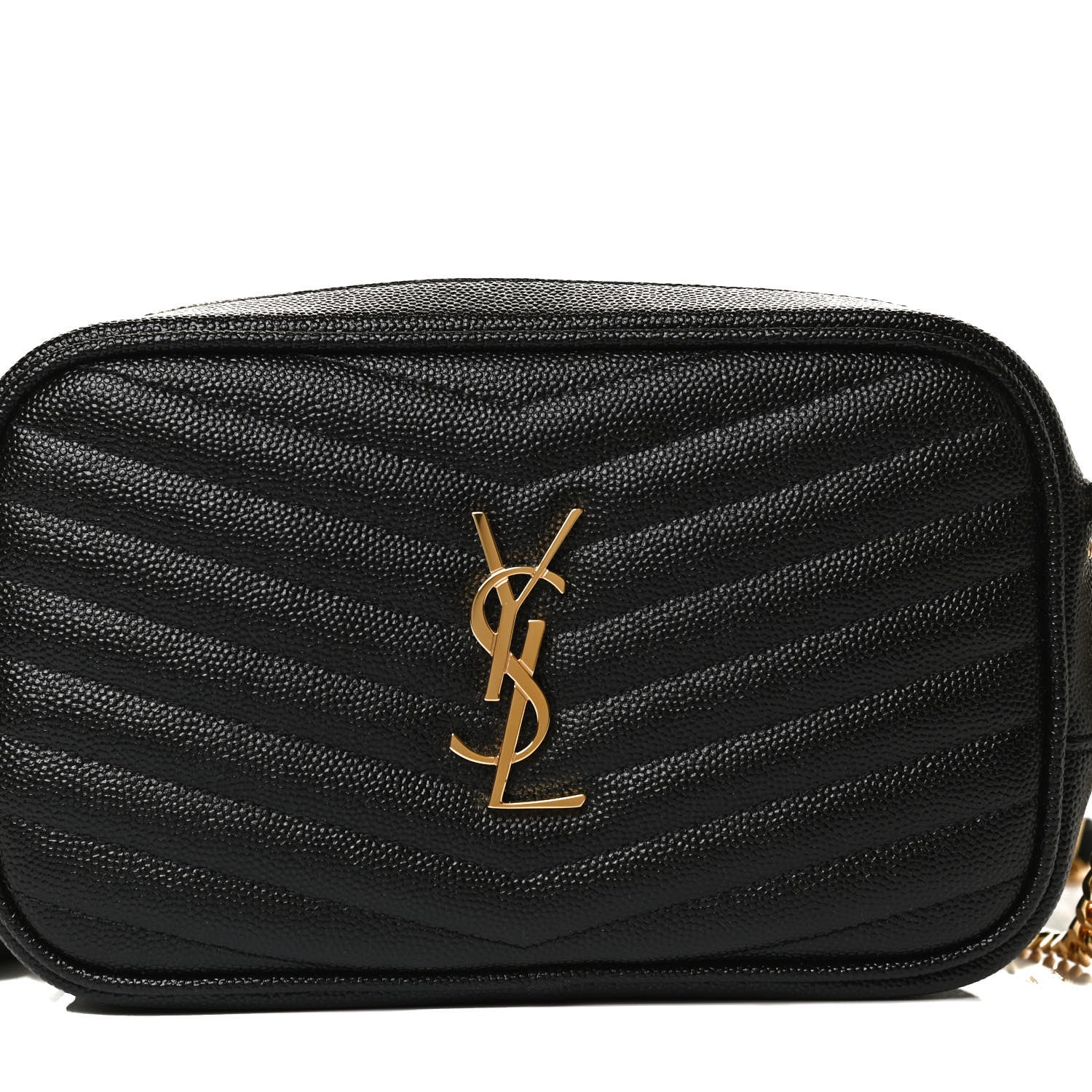 Saint Laurent Grain De Poudre Matelasse Monogram Mini Lou Camera Bag Black 7 of 10