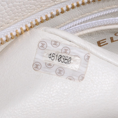 Chanel Caviar Medallion Tote White 7 of 7