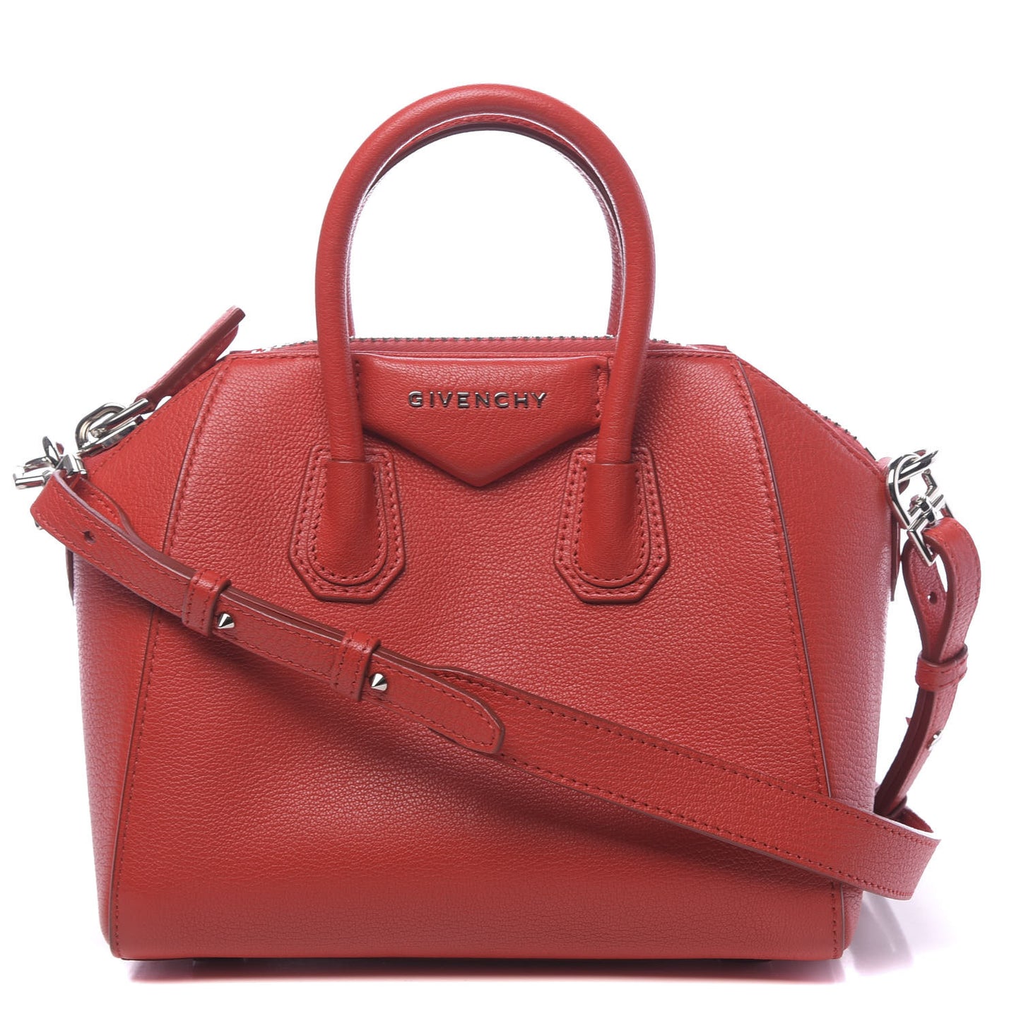 Sugar Goatskin Mini Antigona Medium Red