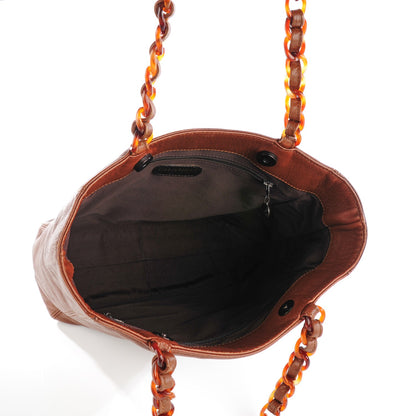 Chanel Caviar Resin CC Shoulder Bag Brown 5 of 7