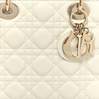 Christian Dior Lambskin Cannage Small My ABCDior Lady Dior White 7 of 13