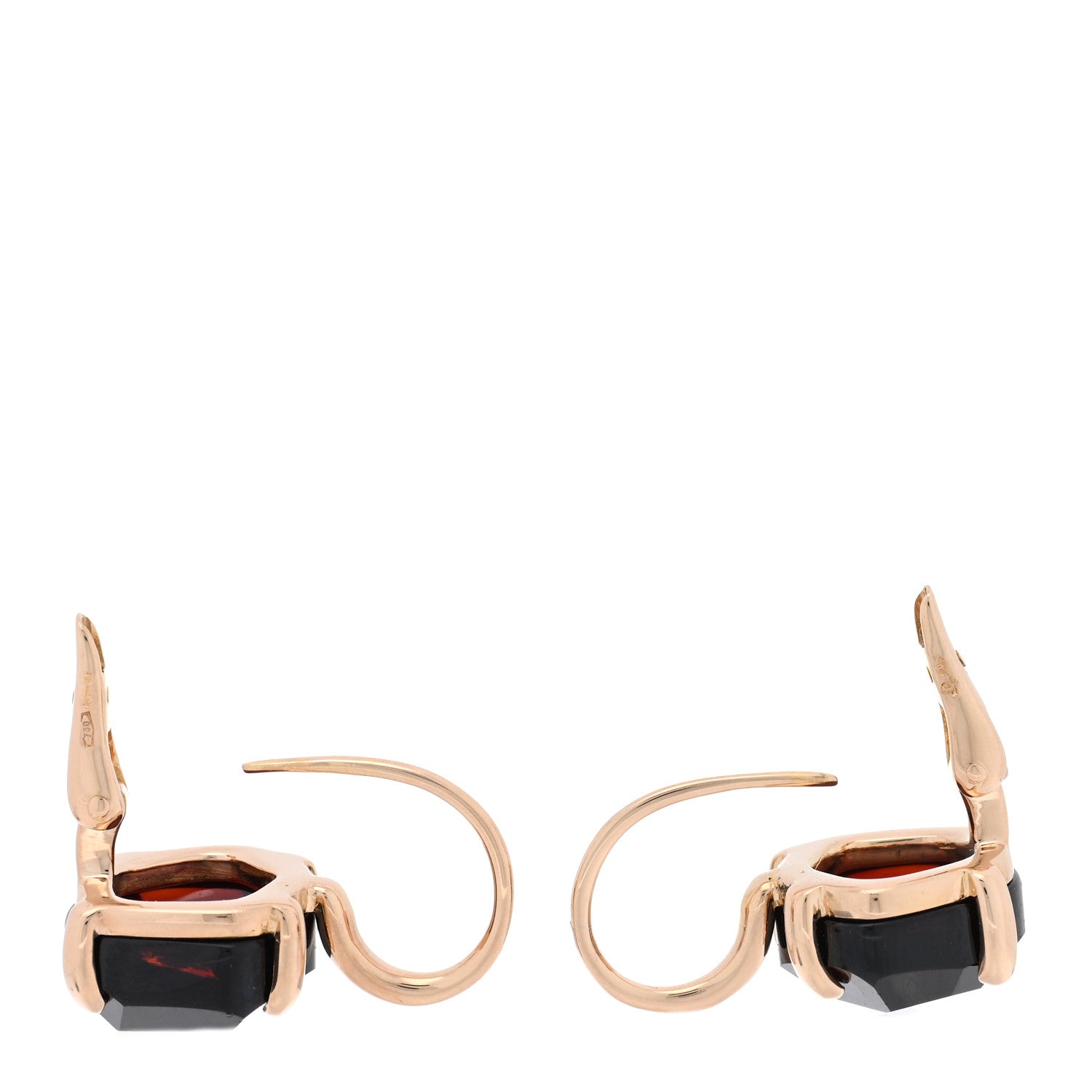 Pomellato 18K Rose Gold Garnet Lola Drop Earrings 3 of 4