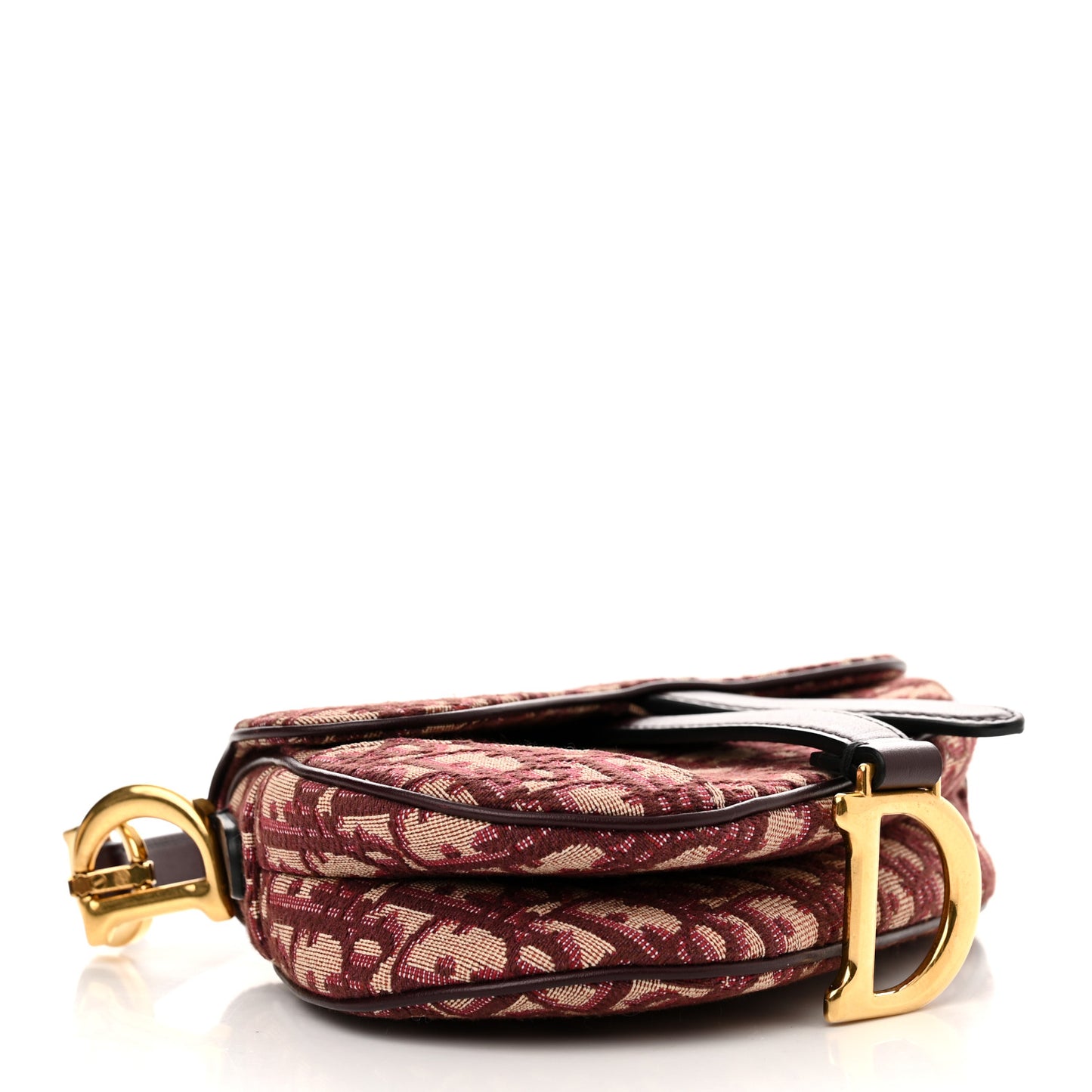 Oblique Mini Saddle Bag Burgundy