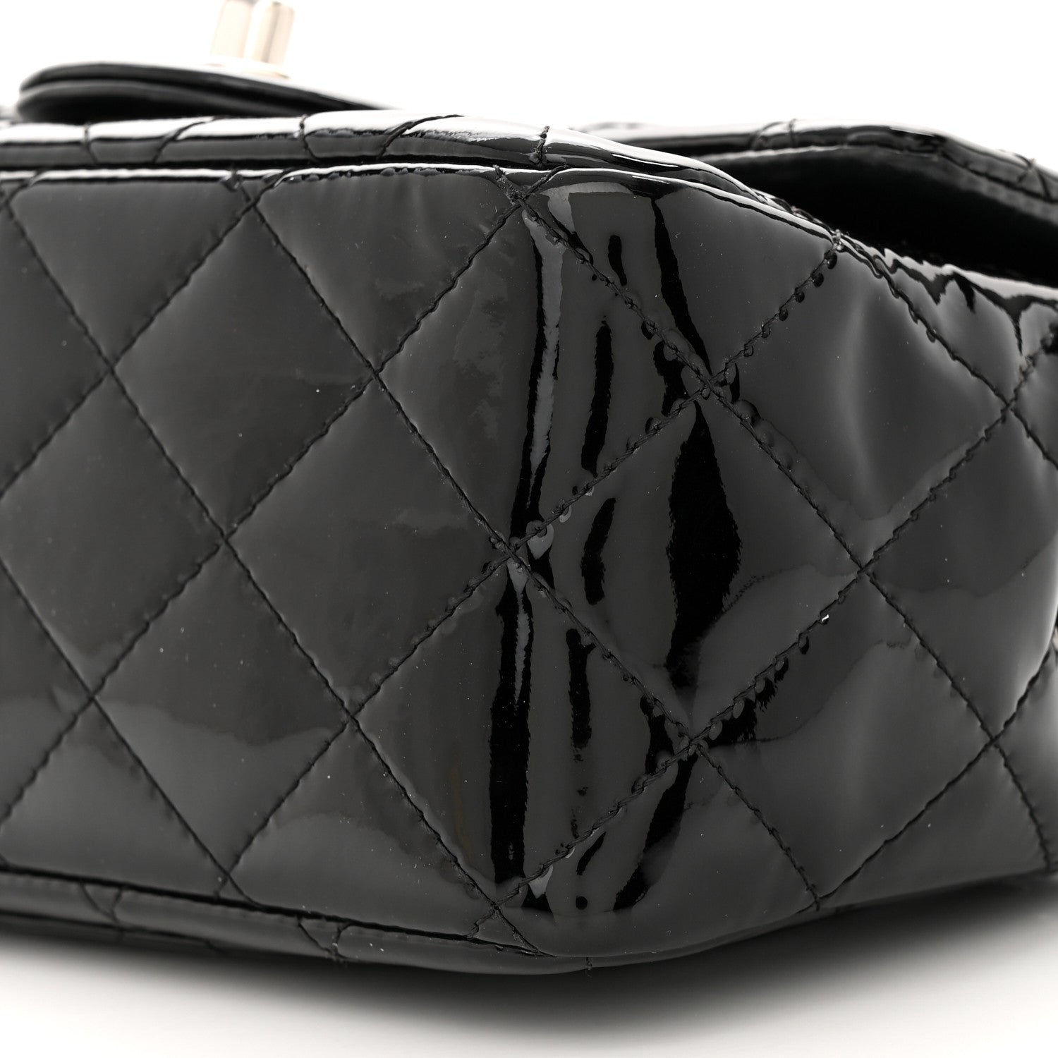 Chanel Patent Calfskin Quilted Mini Square Flap Black 10 of 10