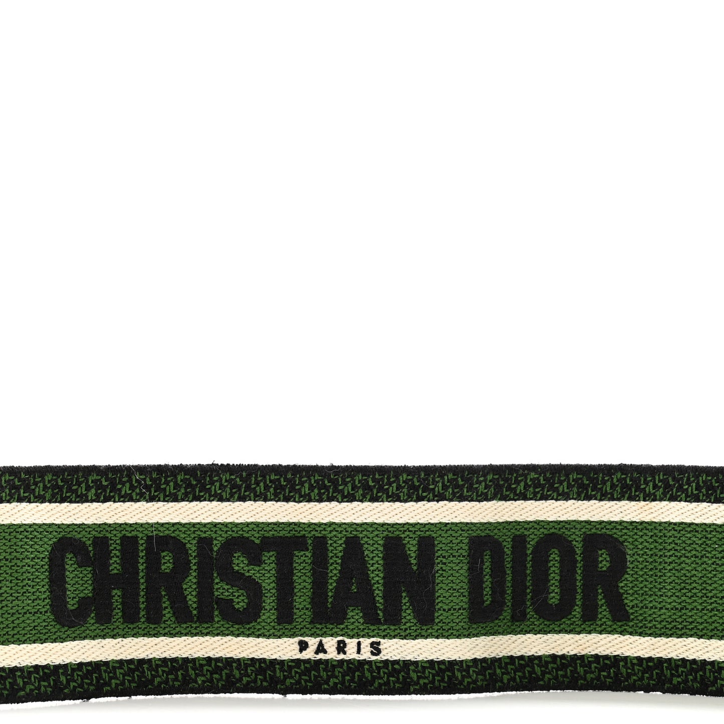 Canvas Embroidered Shoulder Strap Green