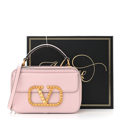 Valentino Garavani Grainy Calfskin Rockstud Alcove Top-Handle Crossbody Bag Rose Quartz 10 of 10