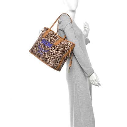 MCM Visetos Medium Liz Reversible Shopper Tote Cognac 2 of 14