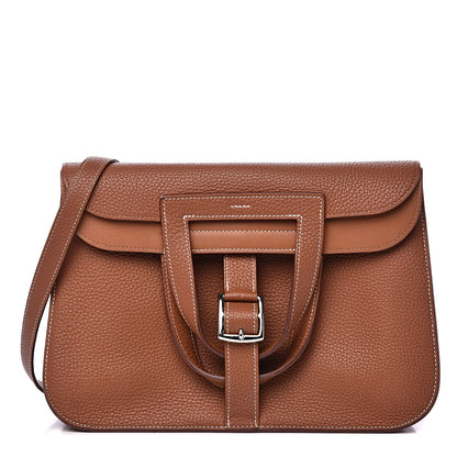 Hermes Taurillon Clemence Halzan 31 Gold 1 of 10