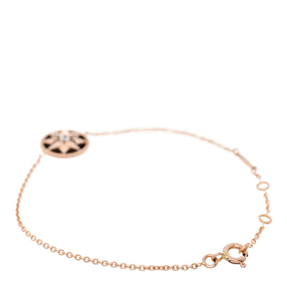 Christian Dior 18K Rose Gold Diamond Black Onyx Rose Des Vents Bracelet 2 of 4