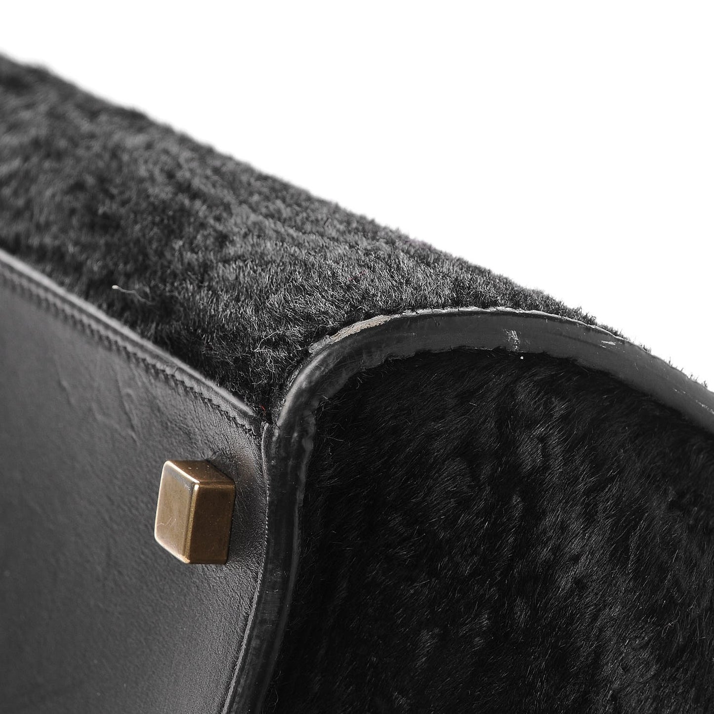 Astrakhan Pony Hair Medium Phantom Luggage Black