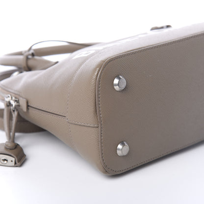 Balenciaga Signature Grained Calfskin Logo S Ville Top Handle Bag Mink Grey White 9 of 10