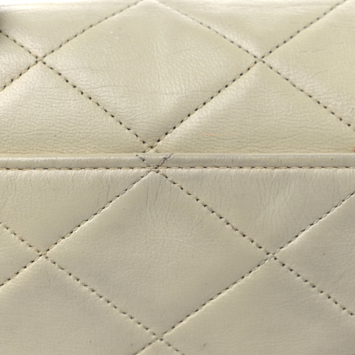 Lambskin Quilted Small Single Flap Beige