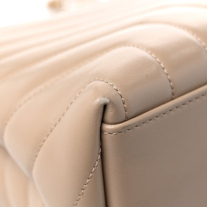 Saint Laurent Calfskin Y Quilted Monogram Medium Loulou Chain Satchel Dark Beige 10 of 18
