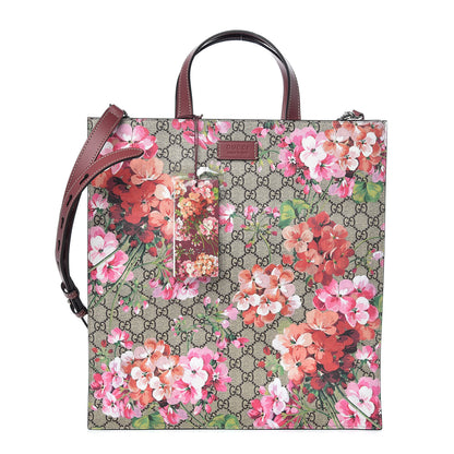 Gucci Soft GG Supreme Monogram Blooms Vertical Tote Beige Multicolor Dry Rose 1 of 15