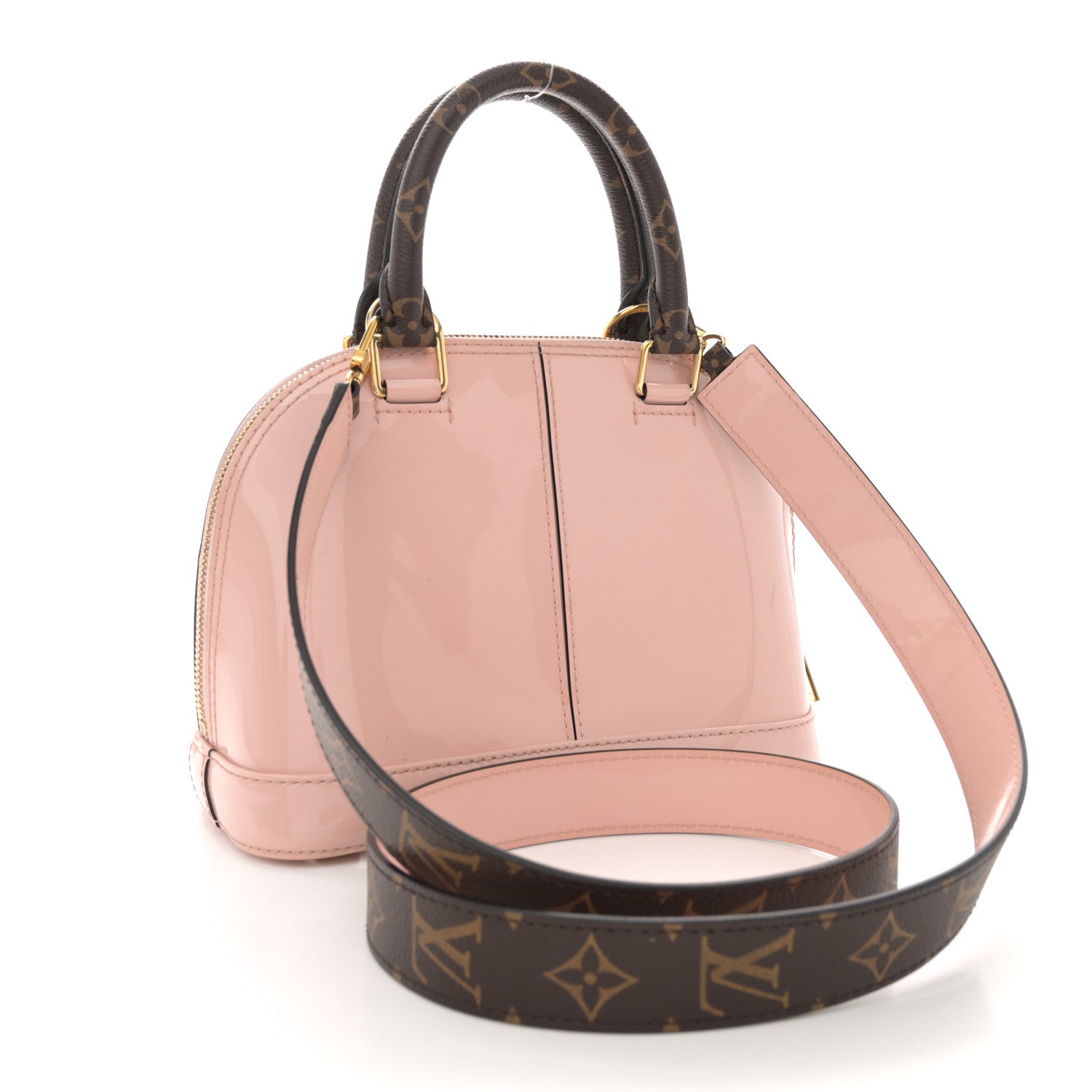 Louis Vuitton Patent Monogram Alma BB Rose Ballerine 3 of 12