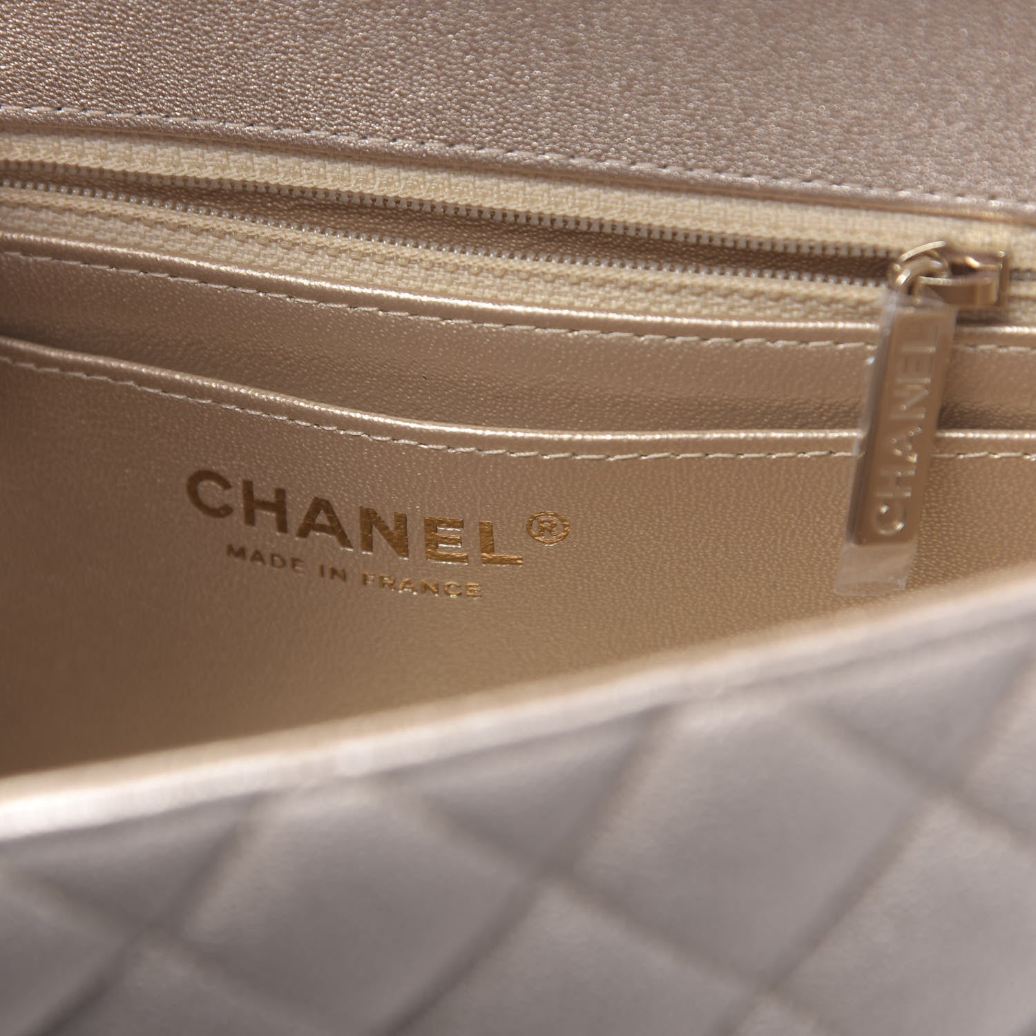 Chanel Metallic Lambskin Quilted Mini Rectangular Flap Gold 6 of 11