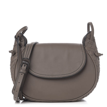 Bottega Veneta Nappa Intrecciato Small Nodini Flap Crossbody Steel 1 of 9