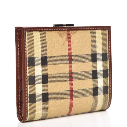 Burberry Haymarket Check French Wallet Brown 3 of 8