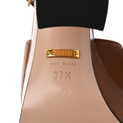 Gucci Cosmos Softy Calfskin Wooden Interlocking G Cut-Out 30/120mm Platform Sandals 37.5 Cuir 7 of 13